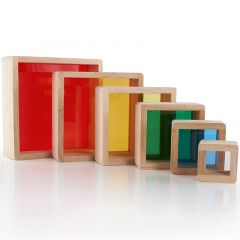Cuadros de madera apilables arcoíris (6) - Guidecraft