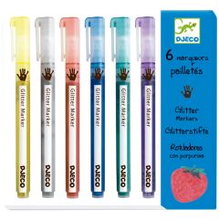 Set 6 rotuladores de purpurina - Djeco