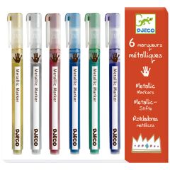 Set 6 rotuladores metálicos - Djeco