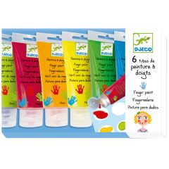Set 6 tubos de pintura de dedos - Djeco