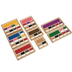 Set 8 cajas de madera de haya gramaticales inglés - Montessori