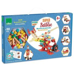 Piezas y tornillos de madera Super Batibloc (101) - Vilac