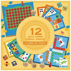 Set de 12 juegos clásicos de mesa - Djeco