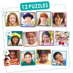Set de 12 puzles: niños felices del mundo - Akros