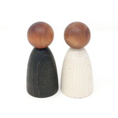 Muñecos Nins® adultos de madera oscura (2) - Grapat
