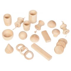 Piezas de madera natural Cesta de los tesoros (20) - Grapat