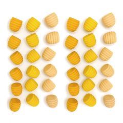 Mandala paneles con 36 paneles de abeja de madera colores amarillos - Grapat