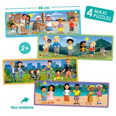 Set de 4 puzles: Familias del mundo actual - Akros