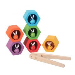 Set de clasificación de madera 6 colmenas con abejas - PlanToys