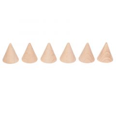 Conos de madera natural 5 cm (6) - Grapat