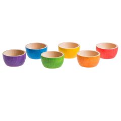 Cuencos de madera colores arcoíris (6) - Grapat