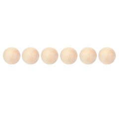 Bolas de madera natural 4,5 cm (6) - Grapat