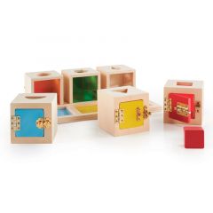 Cajas de madera con encajes y cierres Peekaboo (6) - Guidecraft