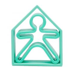 Set de casa y muñeco verde pastel de silicona - Dëna