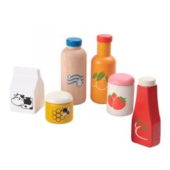 Botes de comida y bebida de madera (6) - PlanToys