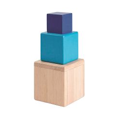 Cubos pequeños apilables de madera (3) - PlanToys