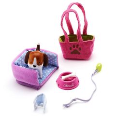 Set de perro Beagle y accesorios para muñecas - Lottie y Finn