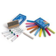 Set de tizas, rotuladores y borrador para pizarras - Jeujura