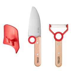 Set Le Petit Chef para niños: cuchillo, protector y pelador - Acero inoxidable - Opinel