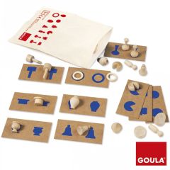 Set objetos y patrones de madera - Goula
