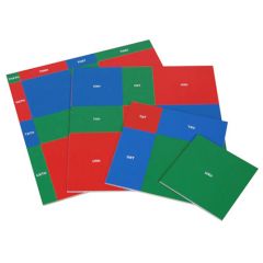 Set 4 tarjetas patrones para raíz cuadrada - Montessori