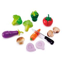 Set verduras y cuchillo de madera para cortar - Hape