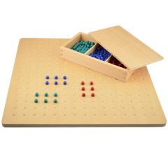 Tabla de madera perforada pequeña con cuentas  - Montessori