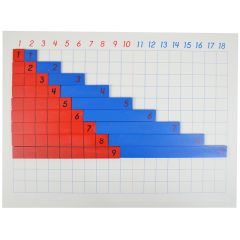 Tabla de la suma con piezas de madera - Montessori