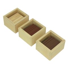 Tablas báricas de madera con cajas - Montessori