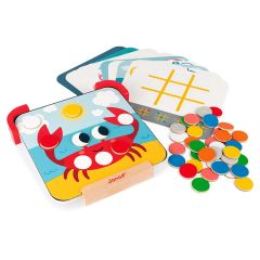 Pizarra magnética de madera con discos para aprender los colores - Janod