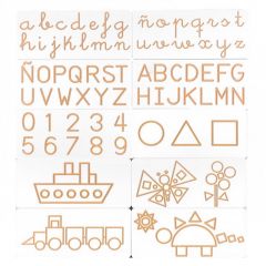 Tablillas de madera para estación de grafomotricidad (5) - Fizz