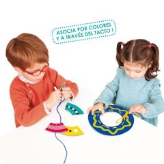 Juego sensorial: Tacto-fichas de recorridos para enlazar - Akros