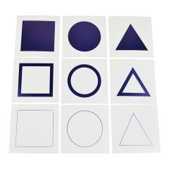 Tarjetas formas geométricas para bandeja de demostración - Montessori