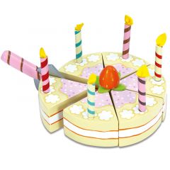 Tarta de cumpleaños de madera para cortar Vainilla - Le Toy Van