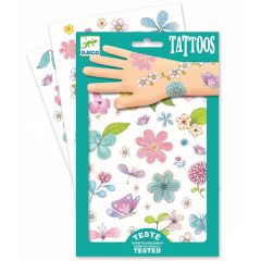Tatuajes Flores con purpurina - Djeco