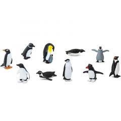 Tubo 10 piezas de pingüinos - Safari