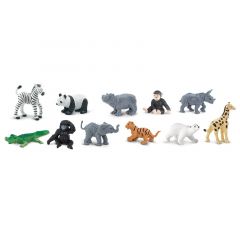 Tubo 11 piezas crías animales de zoológico - Safari