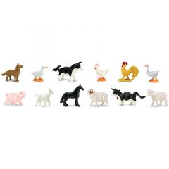 Tubo 12 piezas animales de granja - Safari