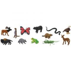 Tubo 12 piezas animales del bosque - Safari