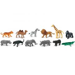 Tubo 12 piezas animales salvajes - Safari