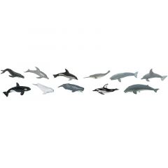 Tubo 11 piezas ballenas y delfines - Safari