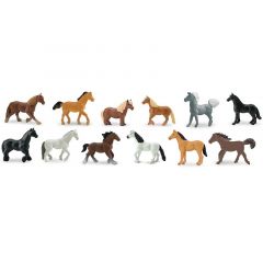 Tubo 12 piezas caballos - Safari