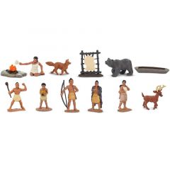 Tubo 12 piezas indios Powhatan - Safari