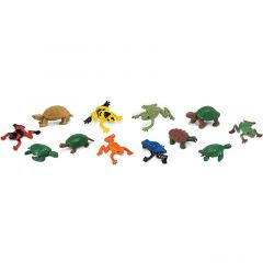 Tubo 12 piezas rana y tortuga - Safari