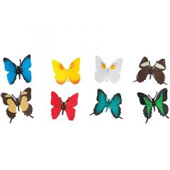 Tubo 8 piezas de mariposas - Safari