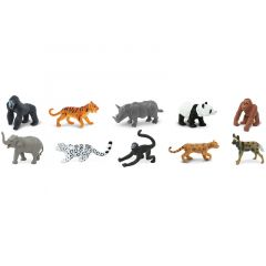 Tubo 10 piezas especies en peligro de extinción - Safari