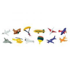 Tubo 12 piezas vehículos del aire - Safari