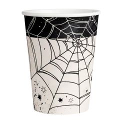 Vasos de papel Tela de araña 250 ml (8) - Amscan
