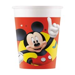 Vasos de papel Mickey 200 ml (8) - Decorata Party