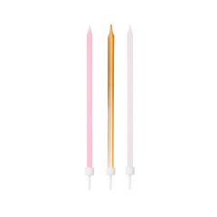Velas blancas, doradas y rosas (16) - Talking Tables